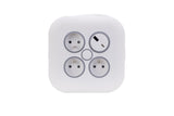 Enrouleur électrique domestique 3 prises + 2 USB-A/C - Blanc - Zenitech