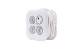 Enrouleur électrique domestique 3 prises + 2 USB-A/C - Blanc - Zenitech