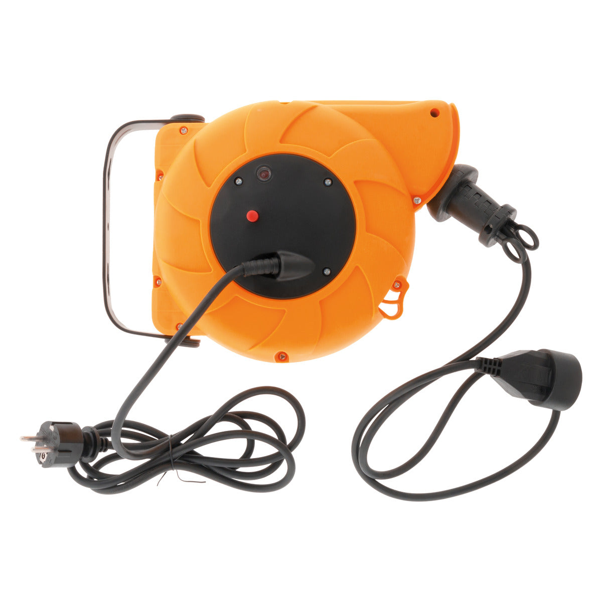 Enrouleur mural câble H05VV-F 3G1mm² 11m + 2m - orange - Zenitech