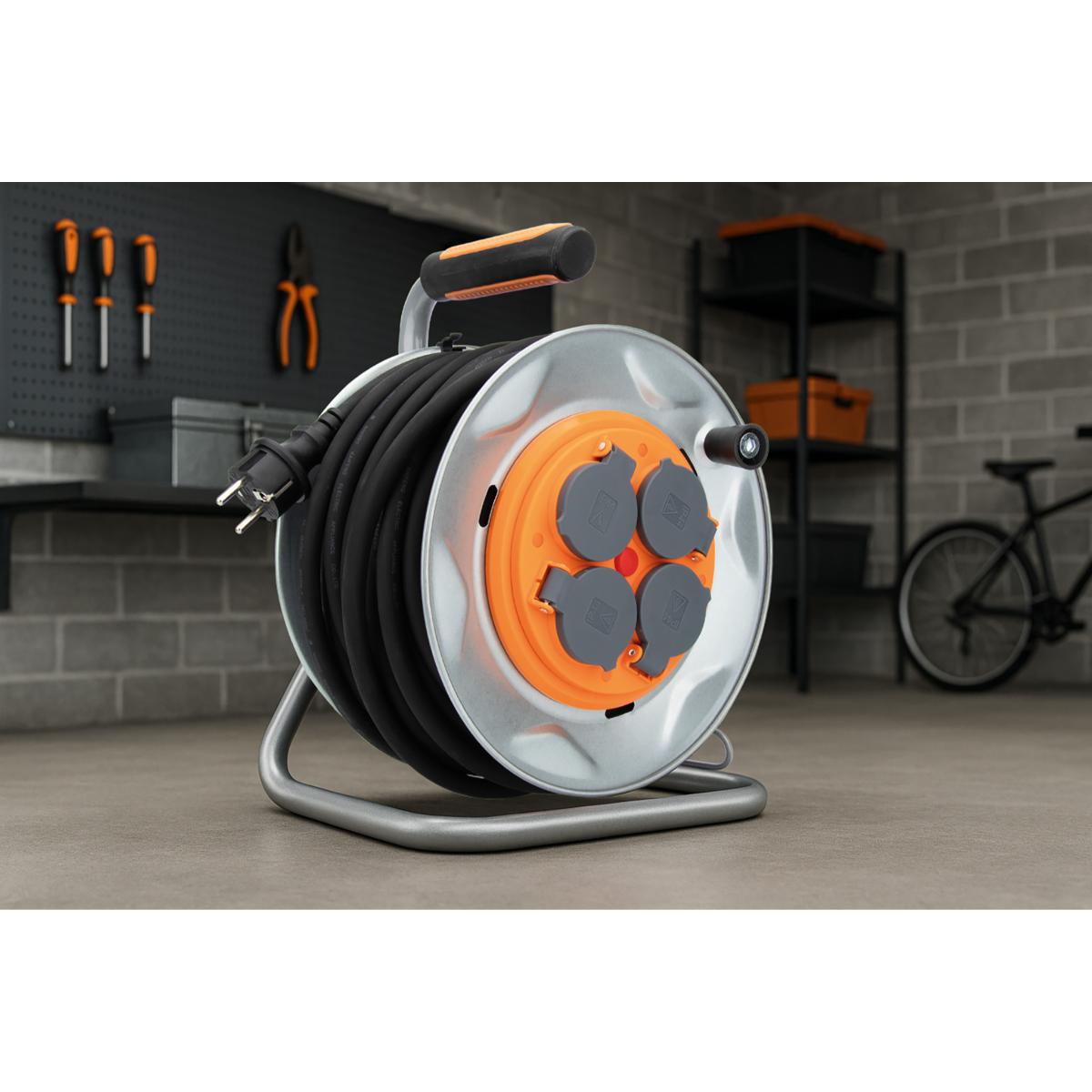 Enrouleur de chantier IP44 - 4 prises 16A - 3G2,5mm² - Zenitech