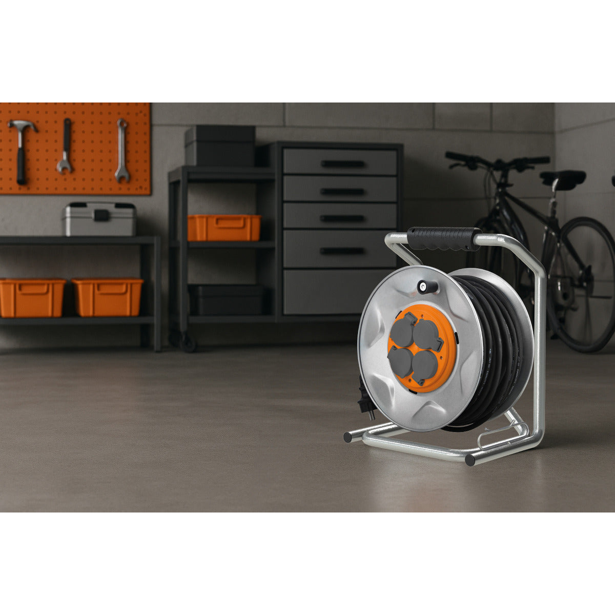 Enrouleur de chantier IP44 - 4 prises 16A - 3G2,5mm² - Zenitech