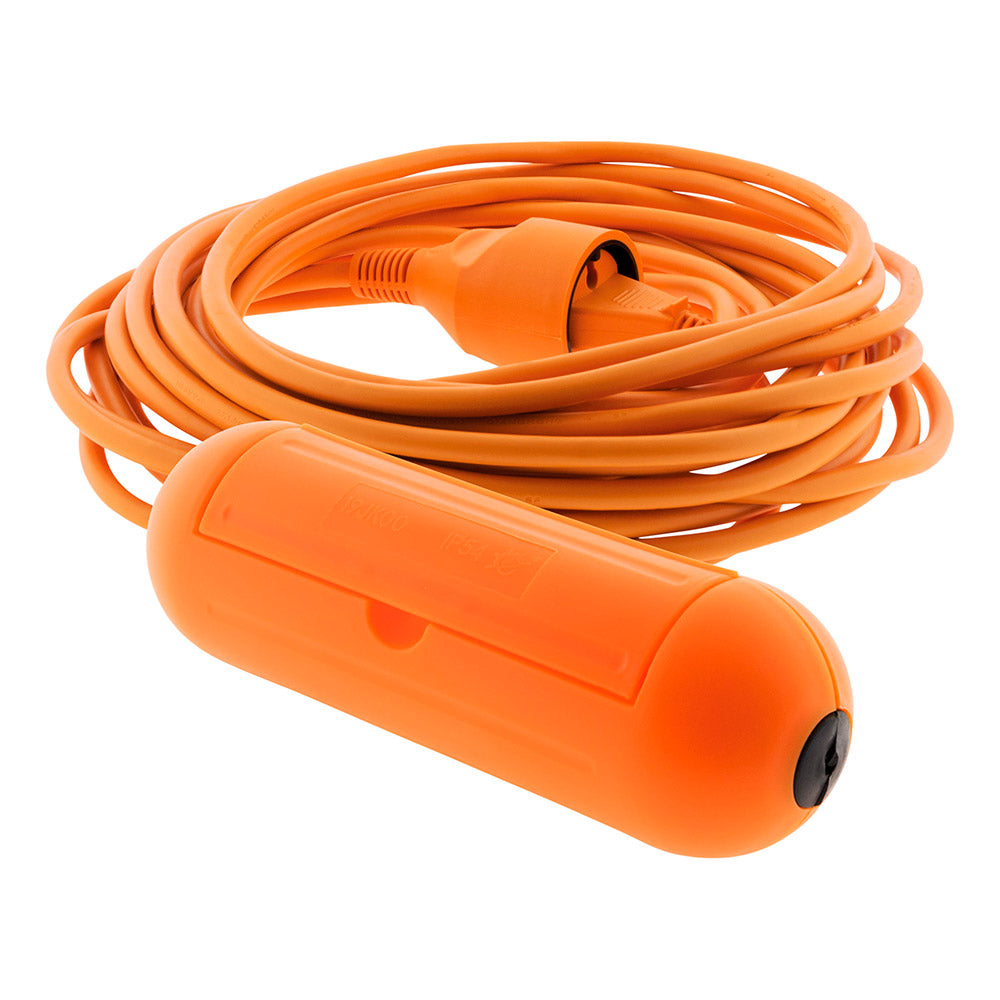 Prolongateur 2x1,5mm² - Orange 10m avec boîtier étanche - Orange - Zenitech