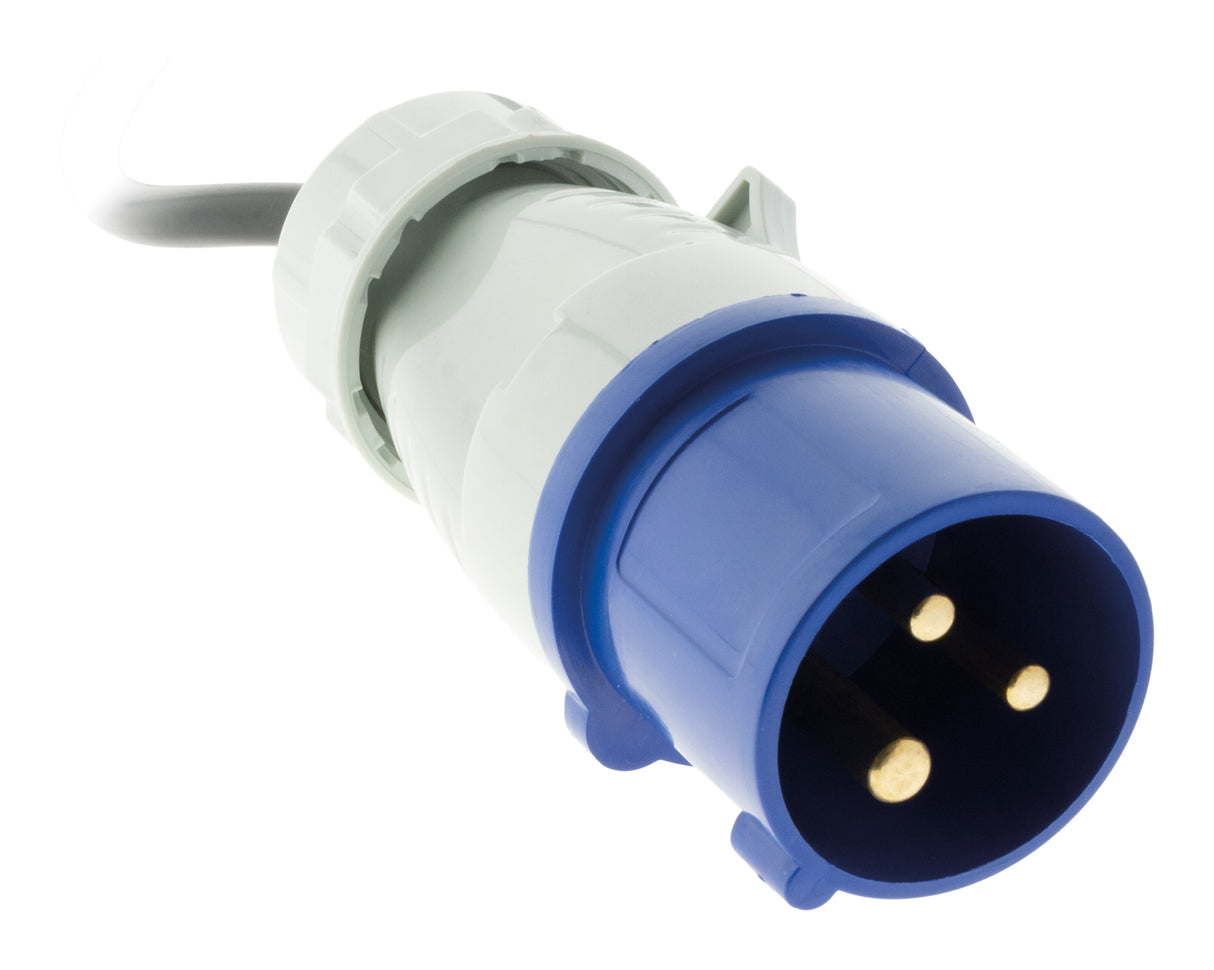 Adaptateur femelle 16A 2P+T en mâle CEE17 - Bleu - Zenitech