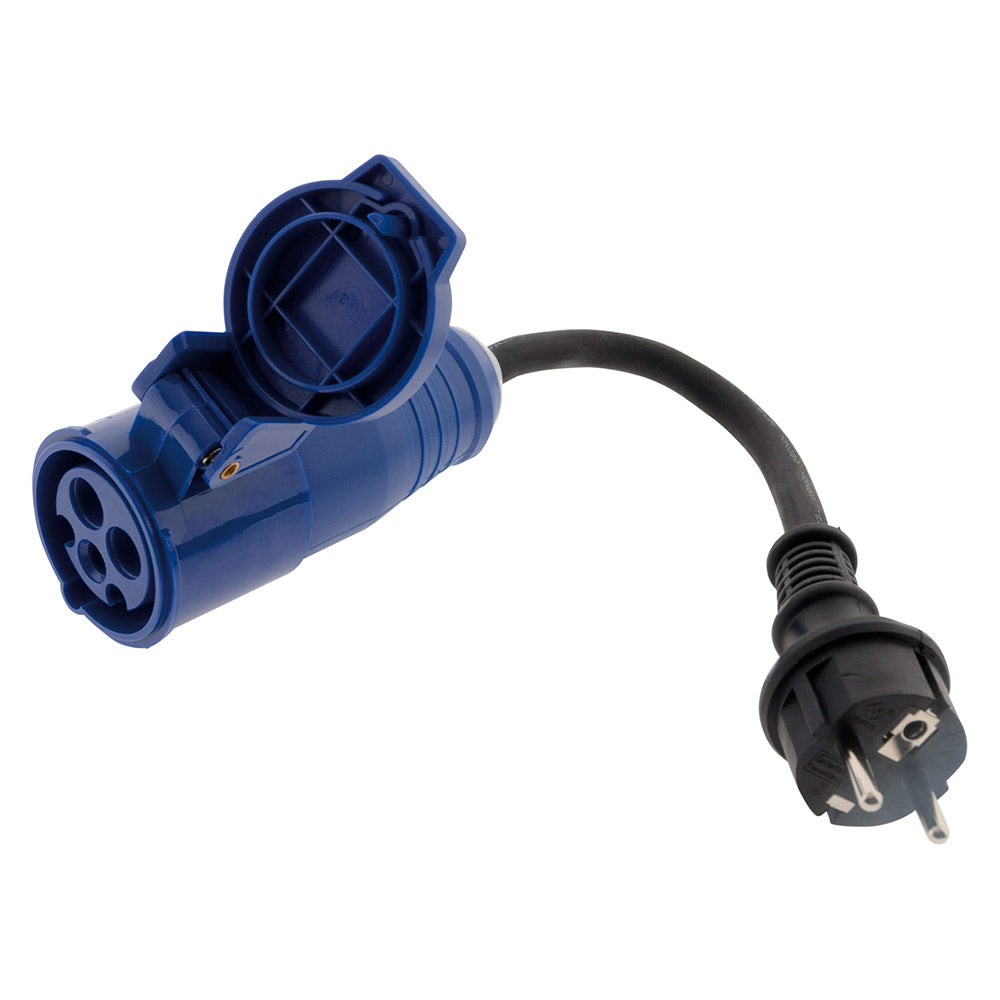 Adaptateur femelle CEE17 en mâle 16A 2P+T - Bleu - Zenitech