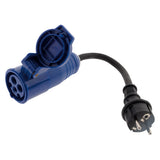 Adaptateur femelle CEE17 en mâle 16A 2P+T - Bleu - Zenitech