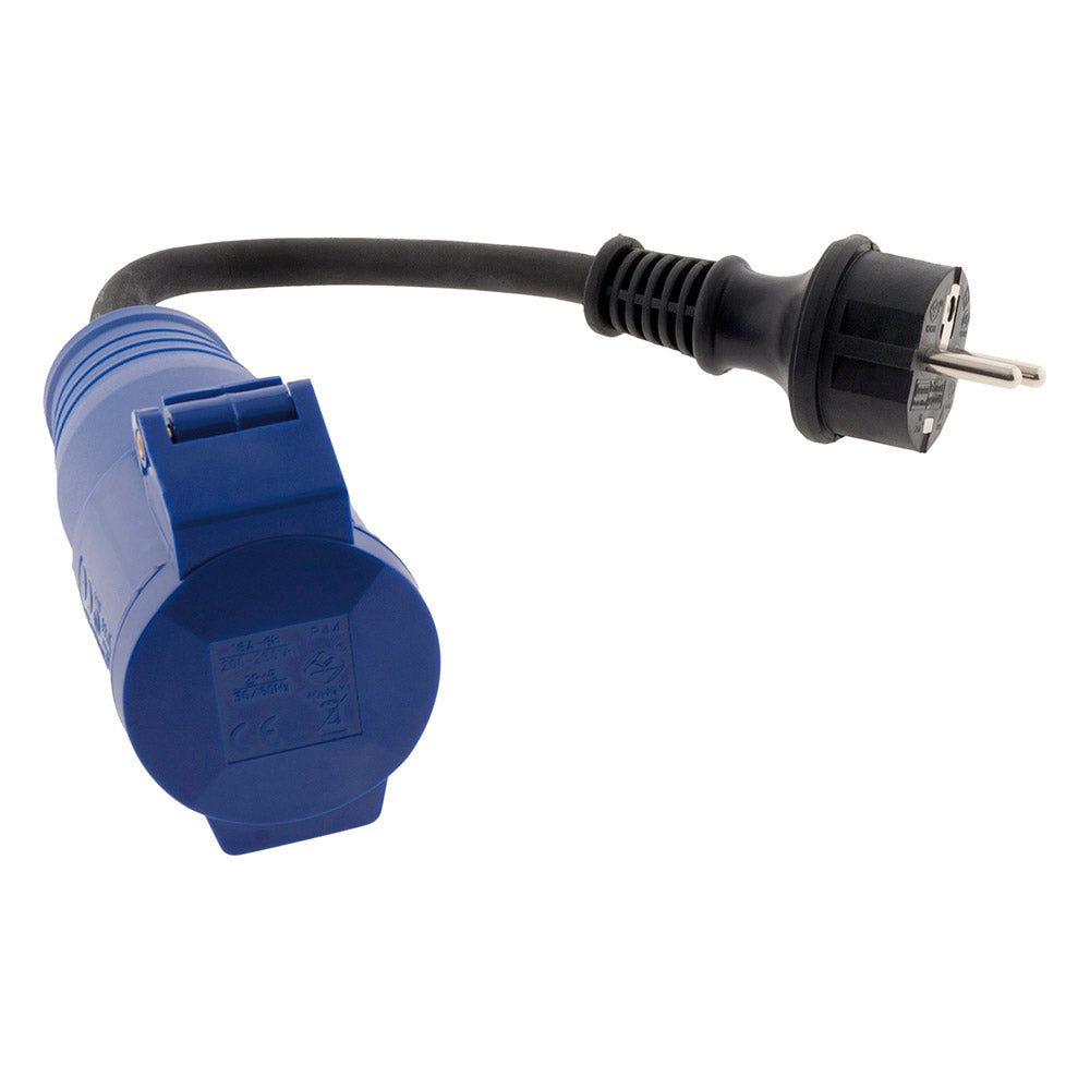 Adaptateur caravane femelle CEE17 en mâle 16A - Bleu - Zenitech