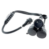 Prolongateur à triple tête pour chantier HO7RN-F 16A 3G1,5mm² - Noir 1m - Zenitech