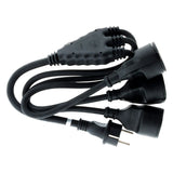 Prolongateur à triple tête pour chantier HO7RN-F 16A 3G1,5mm² - Noir 1m - Zenitech