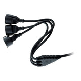 Prolongateur à triple tête pour chantier HO7RN-F 16A 3G1,5mm² - Noir 1m - Zenitech