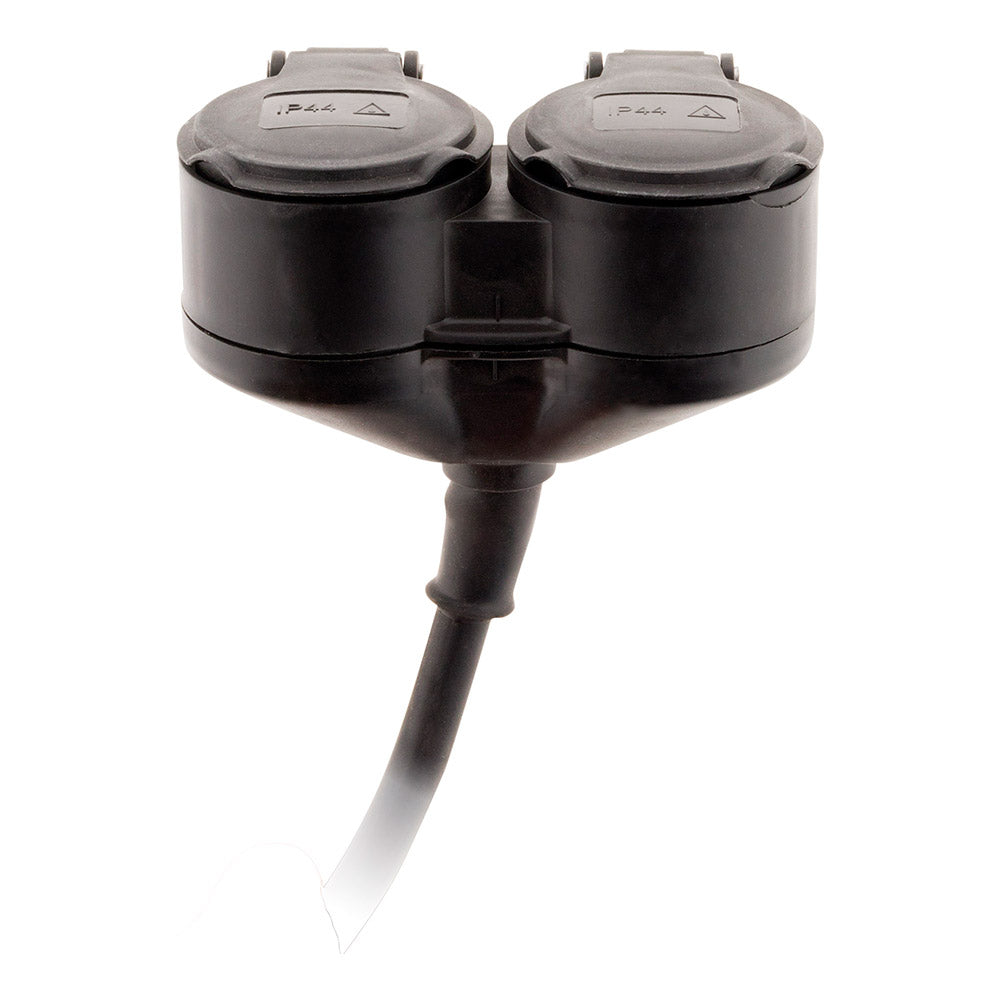 Prolongateur à double tête pour chantier HO7RN-F 16A 3G1,5mm² - Noir 1m - Zenitech