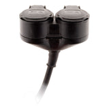 Prolongateur à double tête pour chantier HO7RN-F 16A 3G1,5mm² - Noir 1m - Zenitech