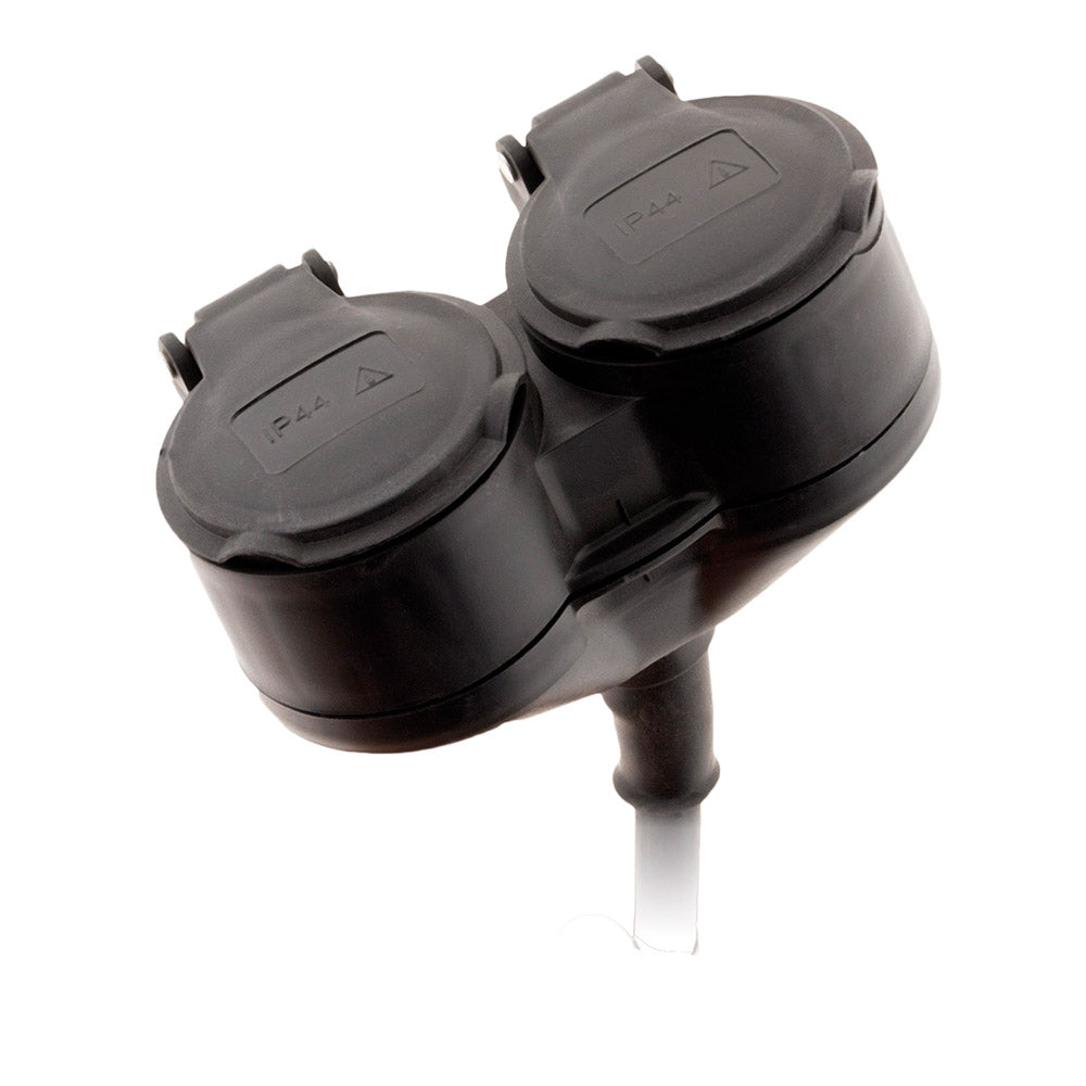 Prolongateur à double tête pour chantier HO7RN-F 16A 3G1,5mm² - Noir 1m - Zenitech