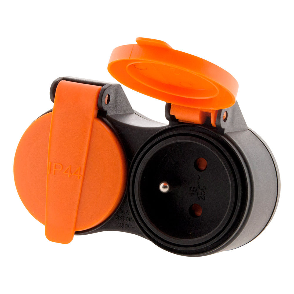 Bliplite pour extérieur étanche IP44 2P+T avec accroche - Orange - Zenitech