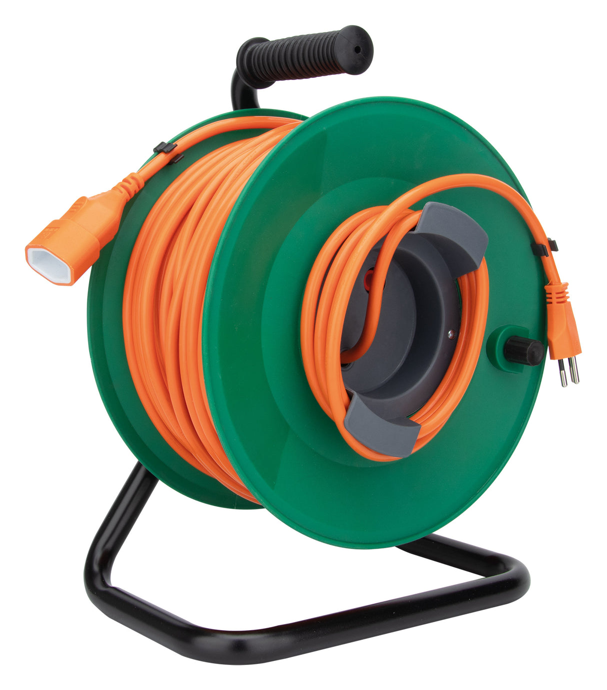Enrouleur de jardin suisse T12/T13 50m - Orange/Vert - Zenitech