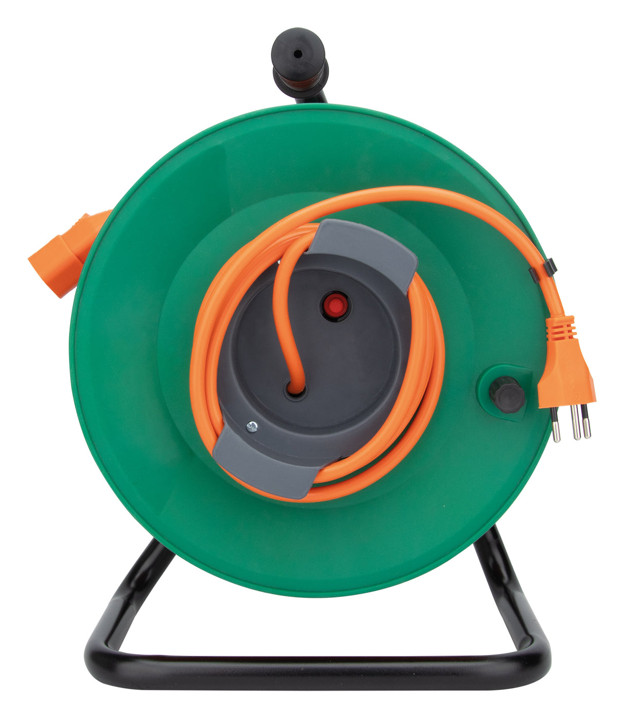Enrouleur de jardin suisse T12/T13 50m - Orange/Vert - Zenitech