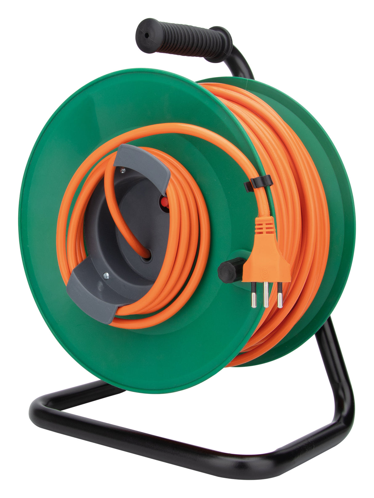 Enrouleur de jardin suisse T12/T13 50m - Orange/Vert - Zenitech