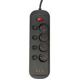 Bloc multiprise 16A + interrupteurs + USB-C 1,4m - Watt and Co