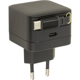 Chargeur USB-C + câble rétractable 70cm - Watt and Co