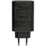 Chargeur secteur 1 x USB-A 2 x USB-C + câble rétractable 70cm - Watt and Co