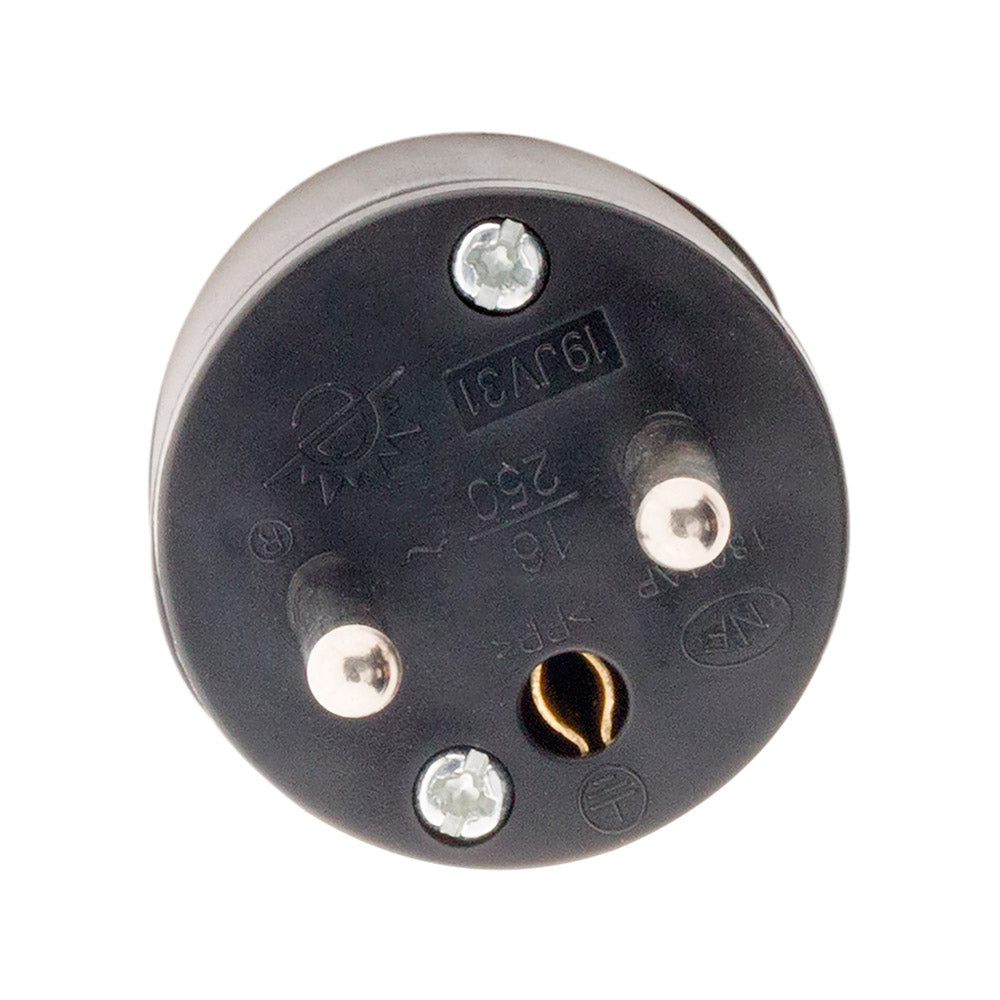 Fiche mâle coudée 16A 2P+T - Zenitech