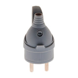Fiche mâle anneau + ergot 16A 2P+T - gris - Zenitech