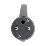 Fiche mâle anneau + ergot 16A 2P+T - gris - Zenitech