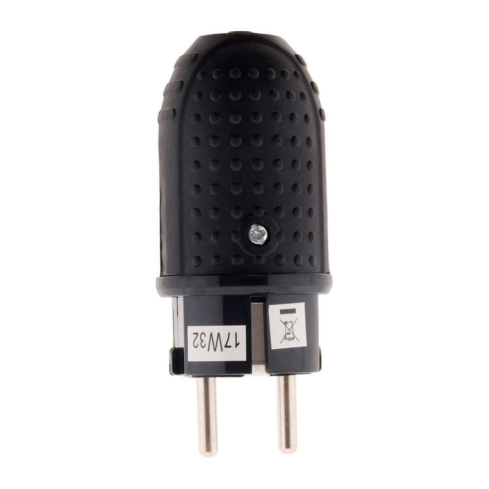 Fiche caoutchouc mâle 16A - 2P+T - Zenitech