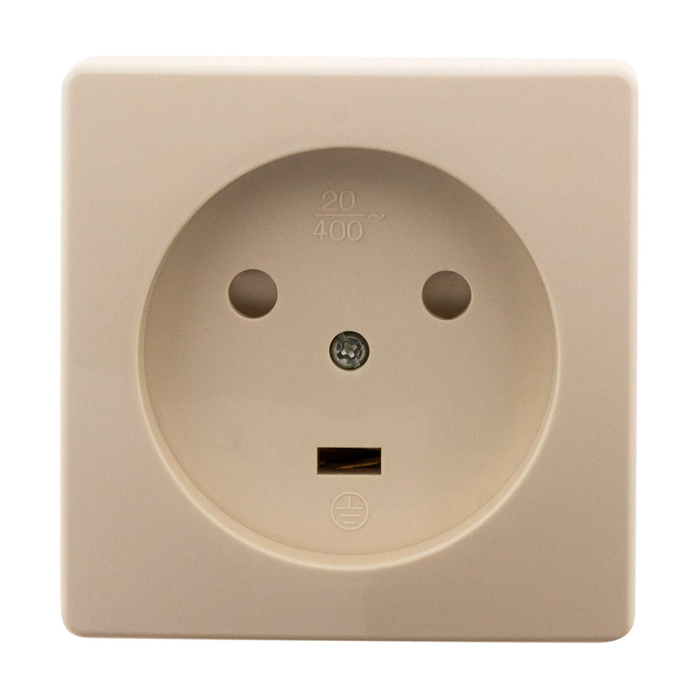Prise à encastrer 20A - 2P+T - blanc - Zenitech