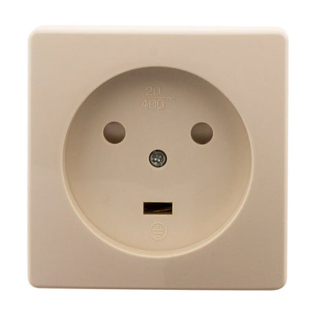 Prise à encastrer 20A - 2P+T - blanc - Zenitech