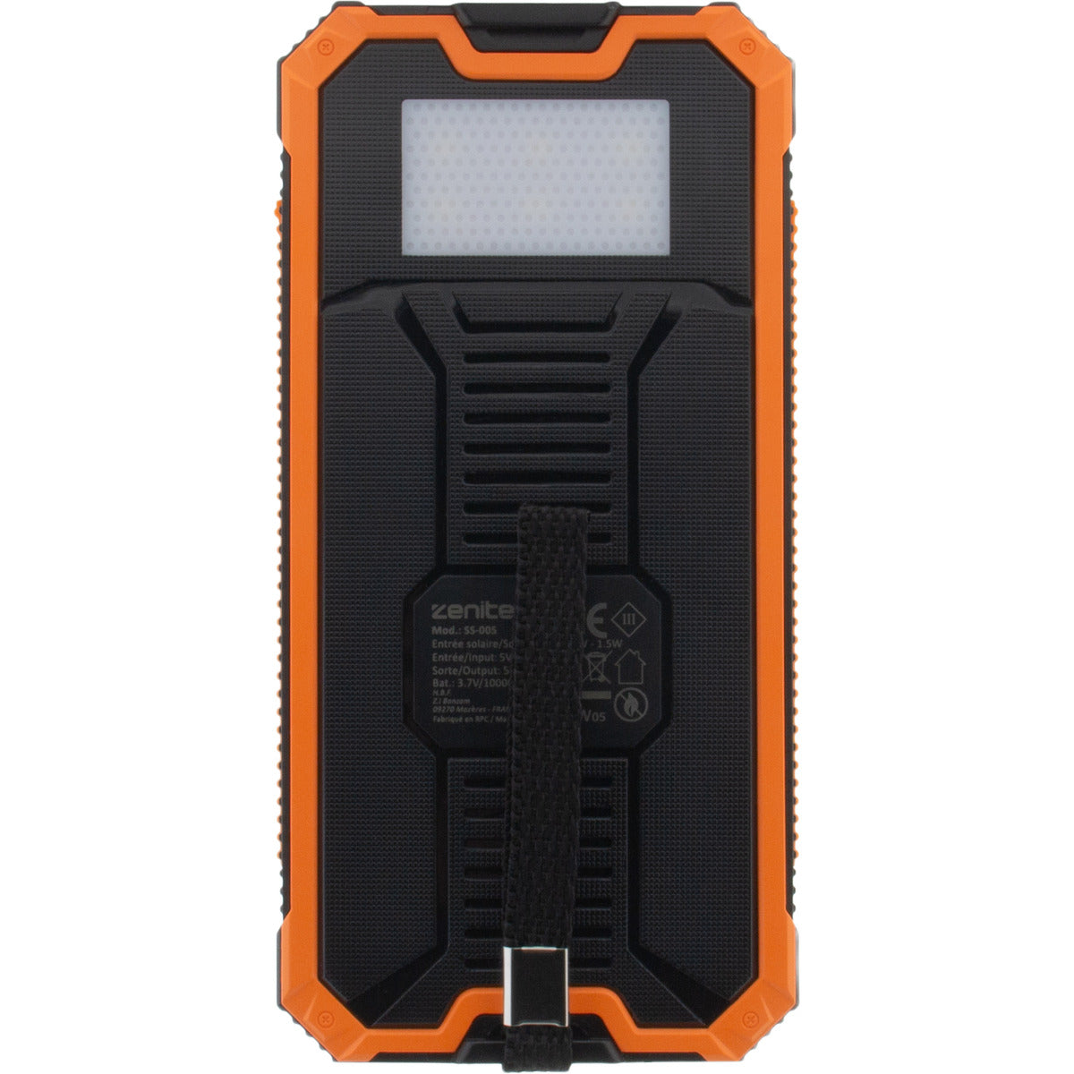 Chargeur solaire compact Powerbank + lampe torche - Orium