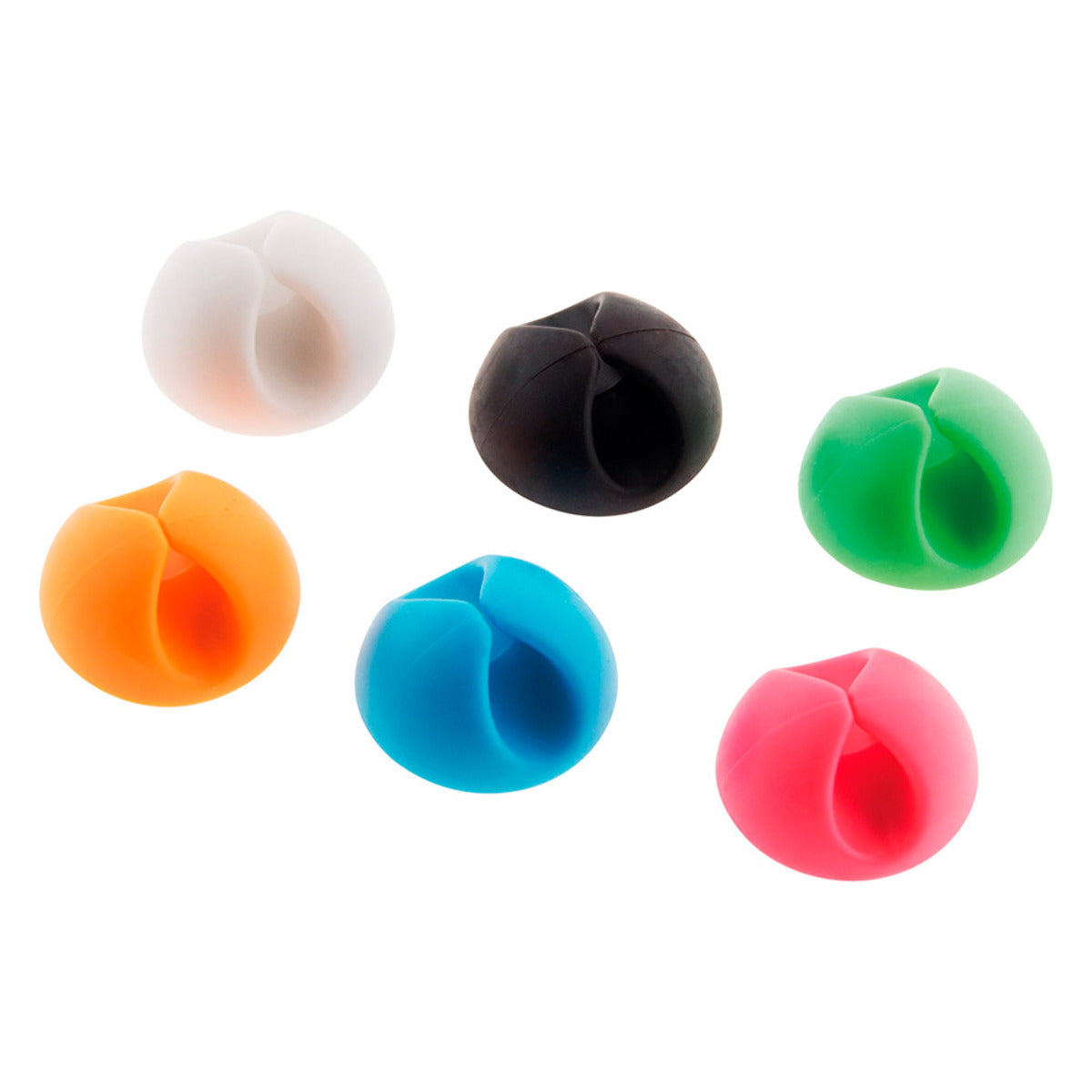 Lot de 6 clips auto-collants pour cordons et câbles - Zenitech