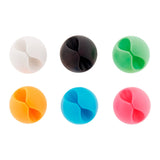 Lot de 6 clips auto-collants pour cordons et câbles - Zenitech