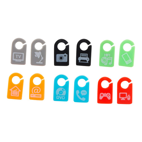 Lot de 12 repère câbles multicolores - Zenitech