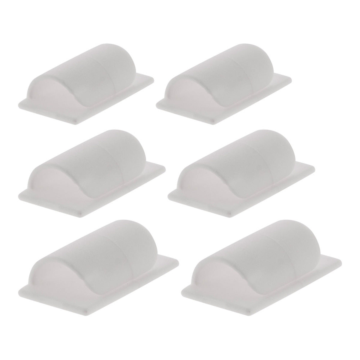 Lot de 6 clips larges (auto-collants) pour cordons et câbles - Zenitech