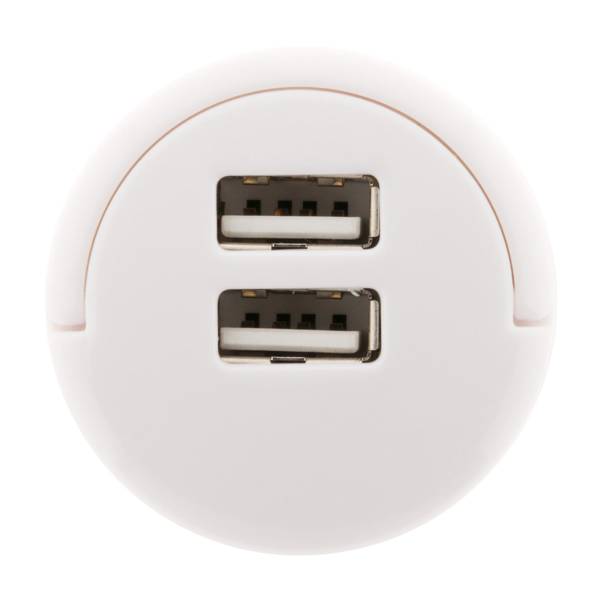 Double chargeur USB 2,1A avec anneau d'extraction Blanc - Zenitech