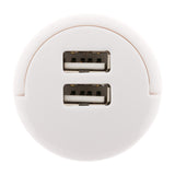 Double chargeur USB 2,1A avec anneau d'extraction Blanc - Zenitech