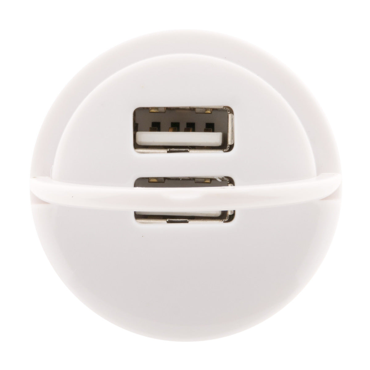 Double chargeur USB 2,1A avec anneau d'extraction Blanc - Zenitech