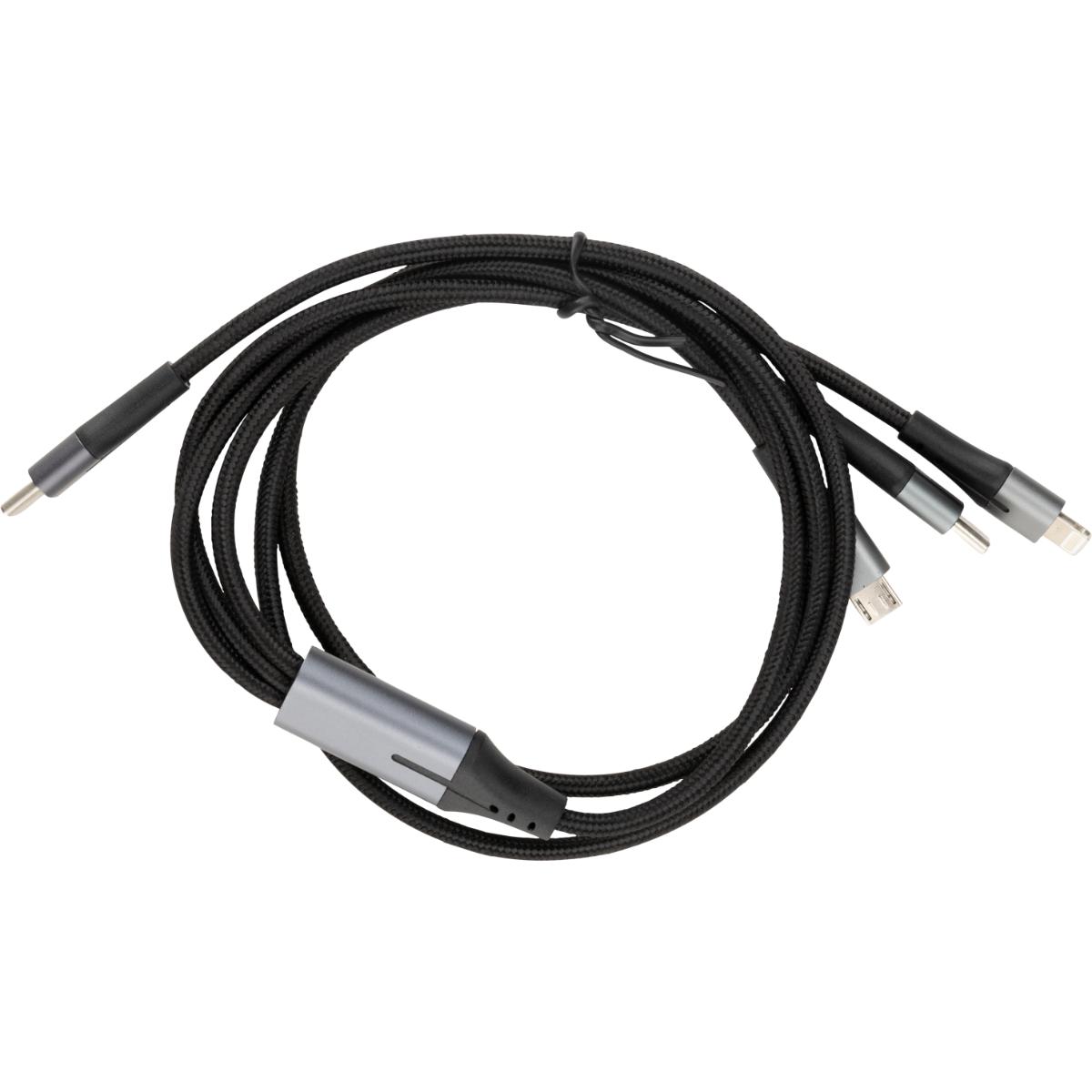 Triple câble USB-C, Lightning, Micro-USB - 1m - Zenitech
