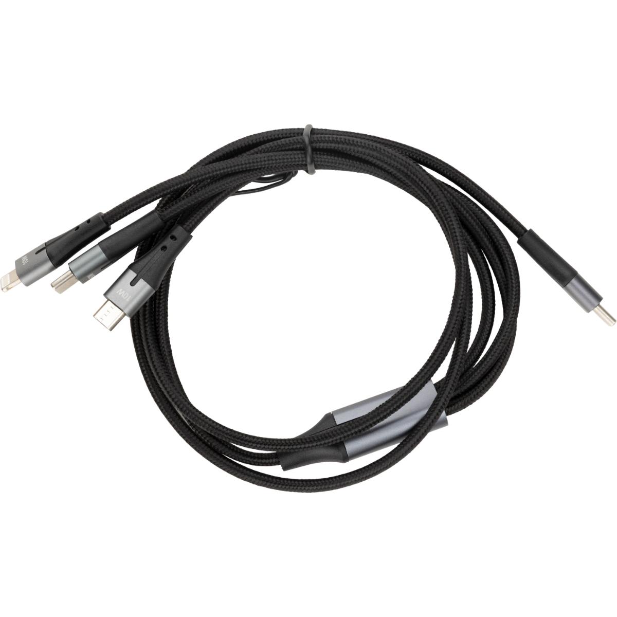 Triple câble USB-C, Lightning, Micro-USB - 1m - Zenitech