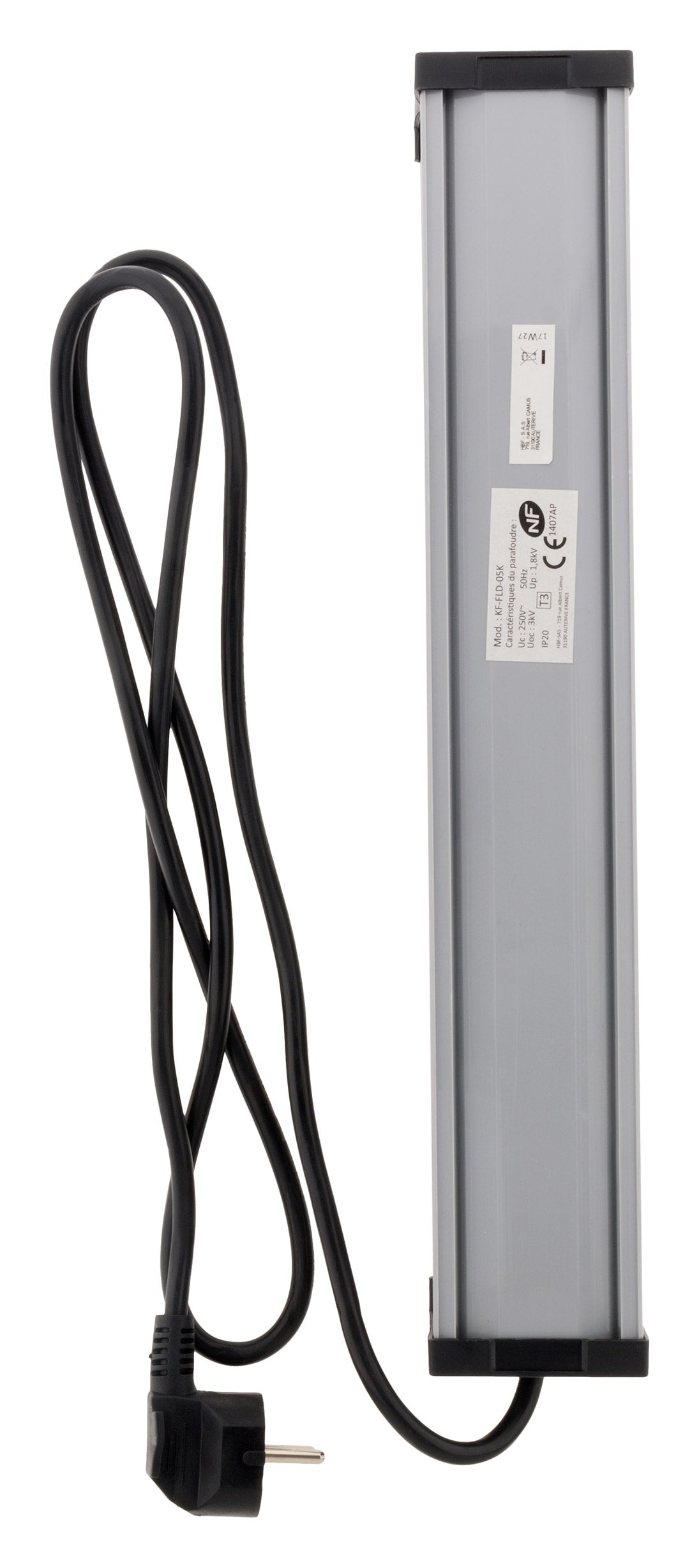 Bloc parafoudre 5x16A avec interrupteur - Noir - Zenitech