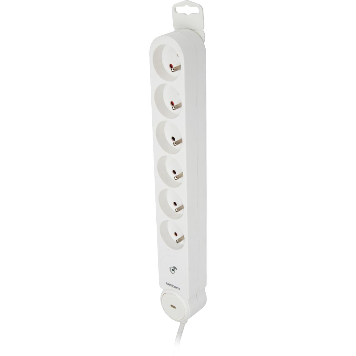 Bloc multiprise parafoudre 16A + interrupteur - Zenitech