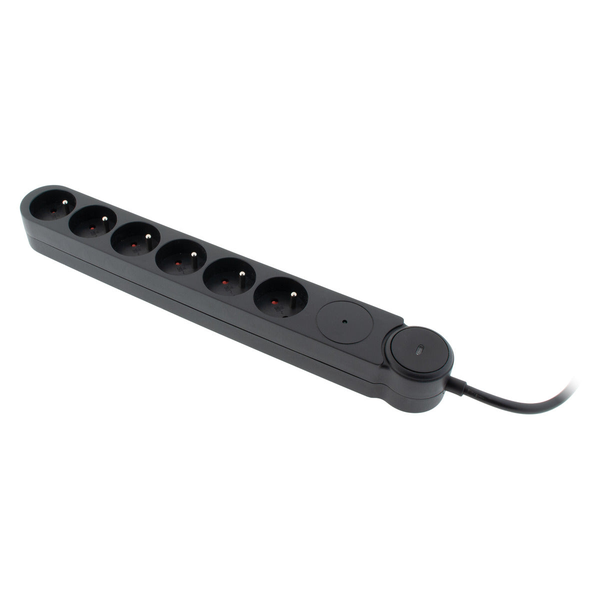 Multiprise parafoudre Schuko 16A + interrupteur - Zenitech