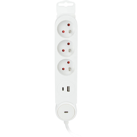 Bloc multiprise Iota 3/5 prises 16A + prises USB A+C - Zenitech