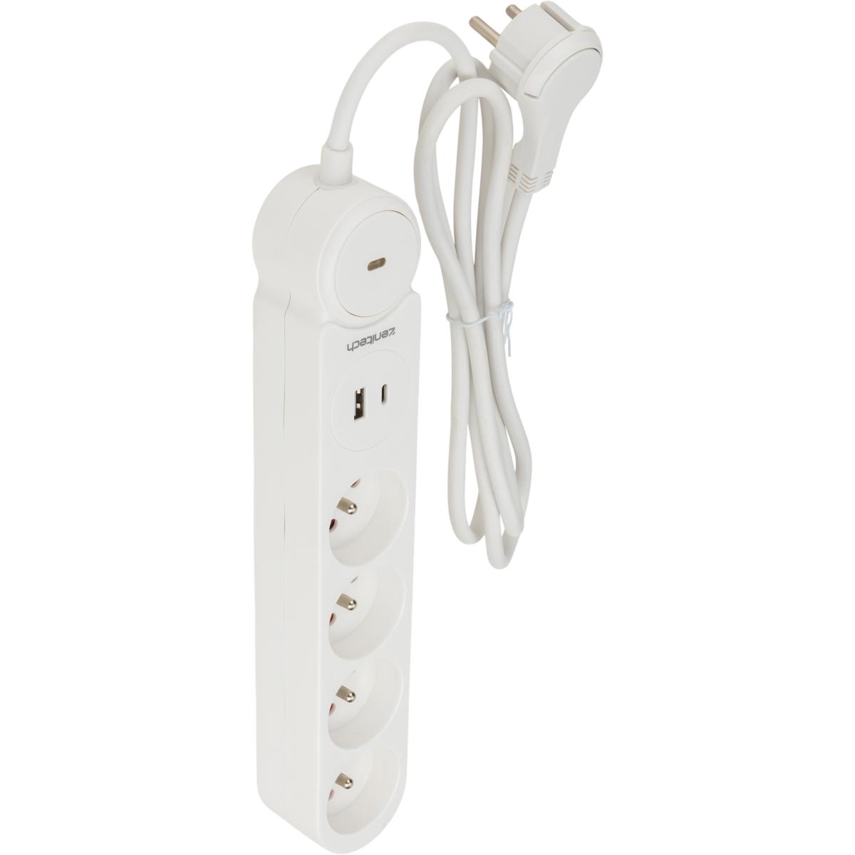 Bloc multiprise Iota 16A + interrupteurs + USB A+C - Zenitech