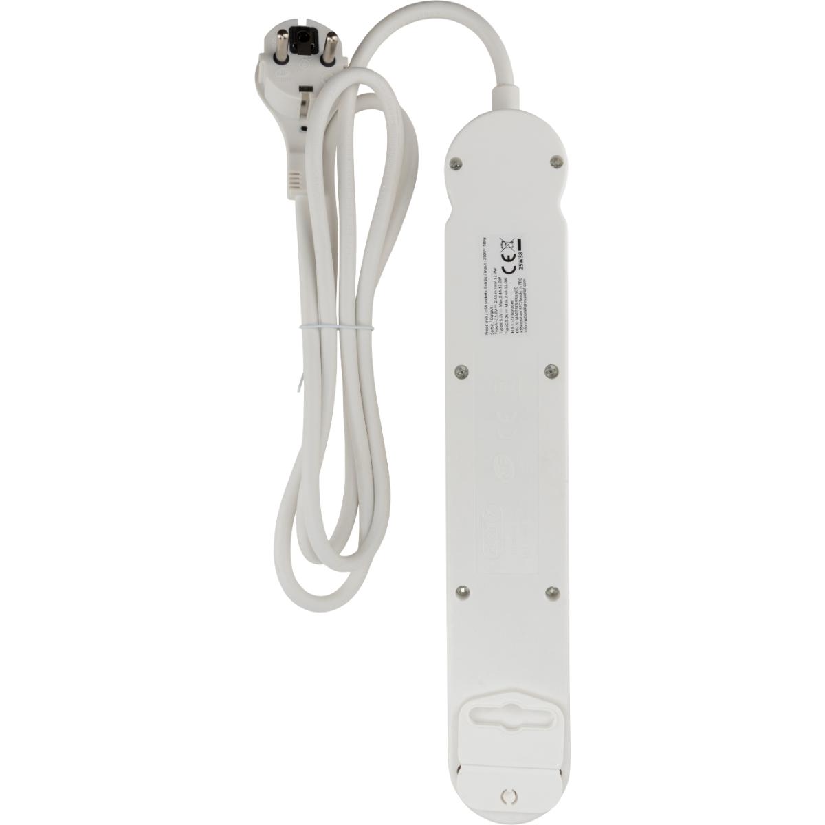 Bloc multiprise Iota 16A + interrupteurs + USB A+C - Zenitech