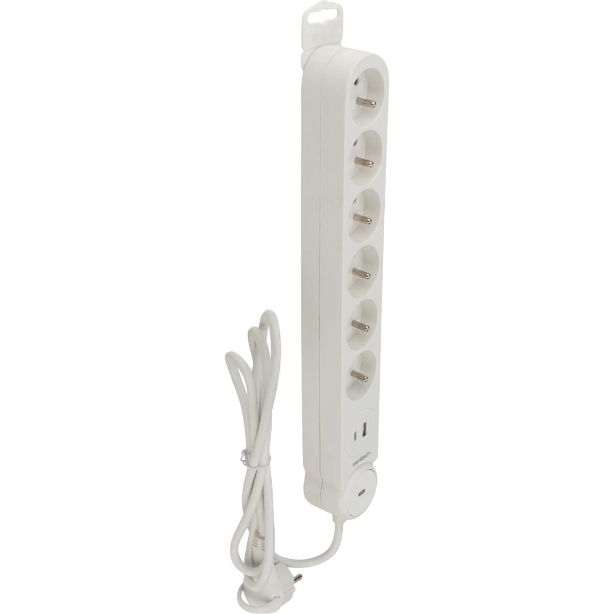 Bloc multiprise Iota 16A + interrupteurs + USB A+C - Zenitech
