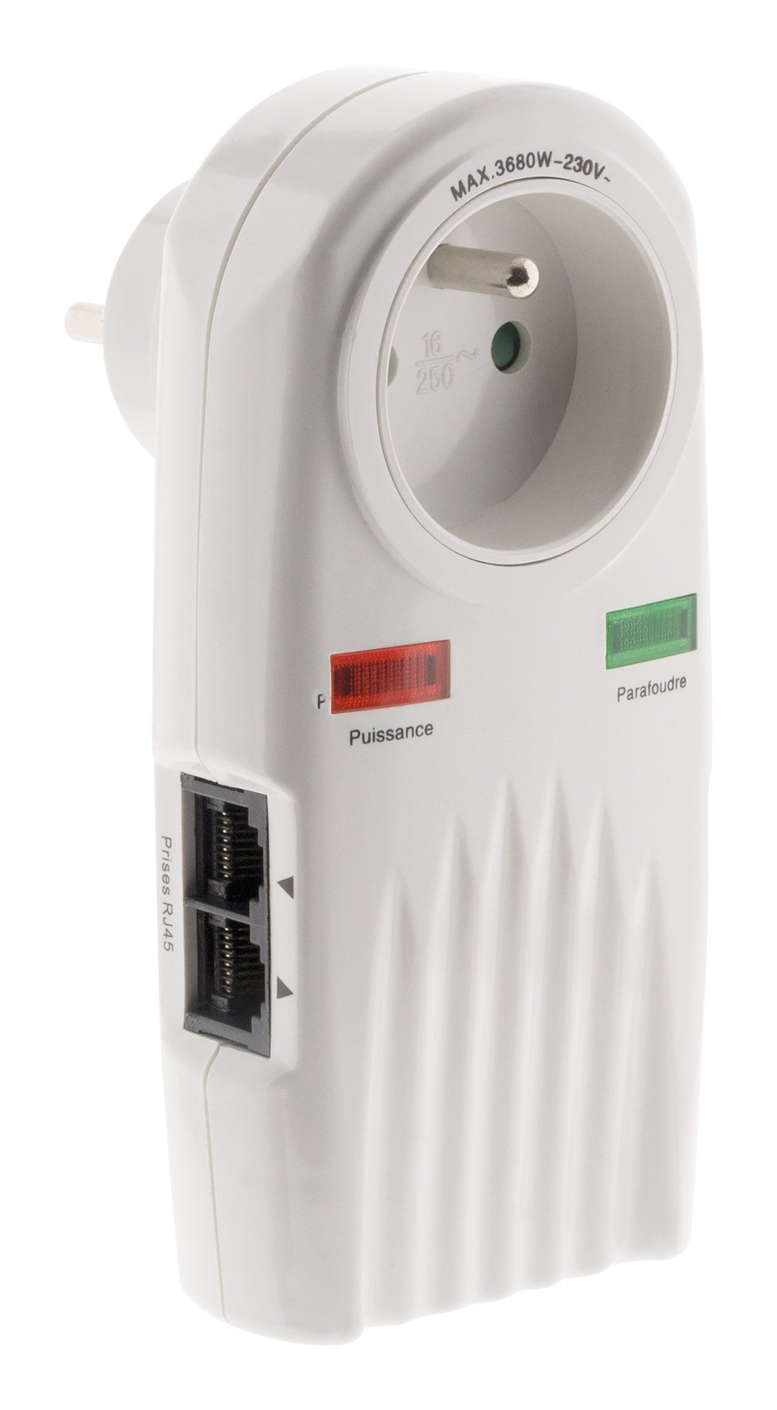 Prise parafoudre téléphone + TV SAT Ø9,52mm - Zenitech