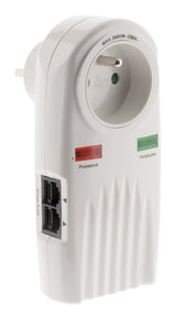 Prise parafoudre téléphone + TV SAT Ø9,52mm - Zenitech