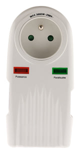 Prise parafoudre téléphone + TV SAT Ø9,52mm - Zenitech