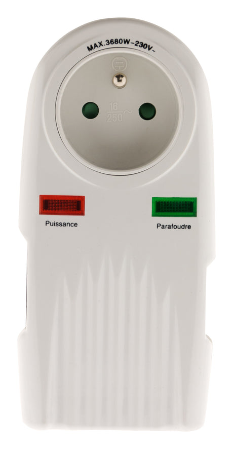 Prise parafoudre téléphone + TV SAT Ø9,52mm - Zenitech